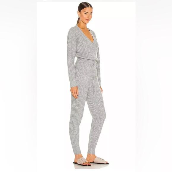 Central Park West Juniper Knit Jumpsuit in Heather Grey Long Sleeve L /NWOT - Picture 2 of 14